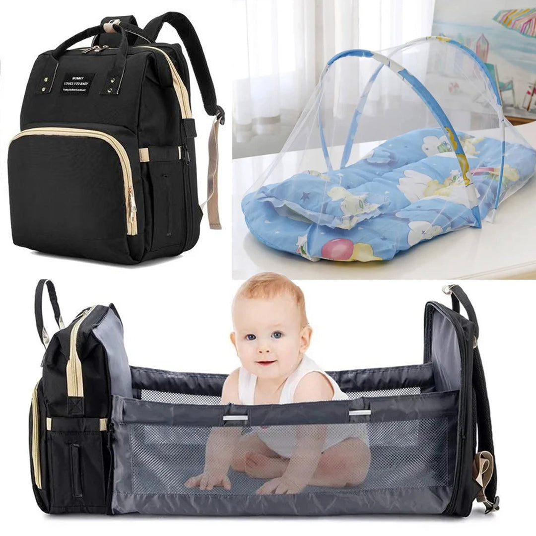 Pañalera con cambiador + Toldillo mosquitero