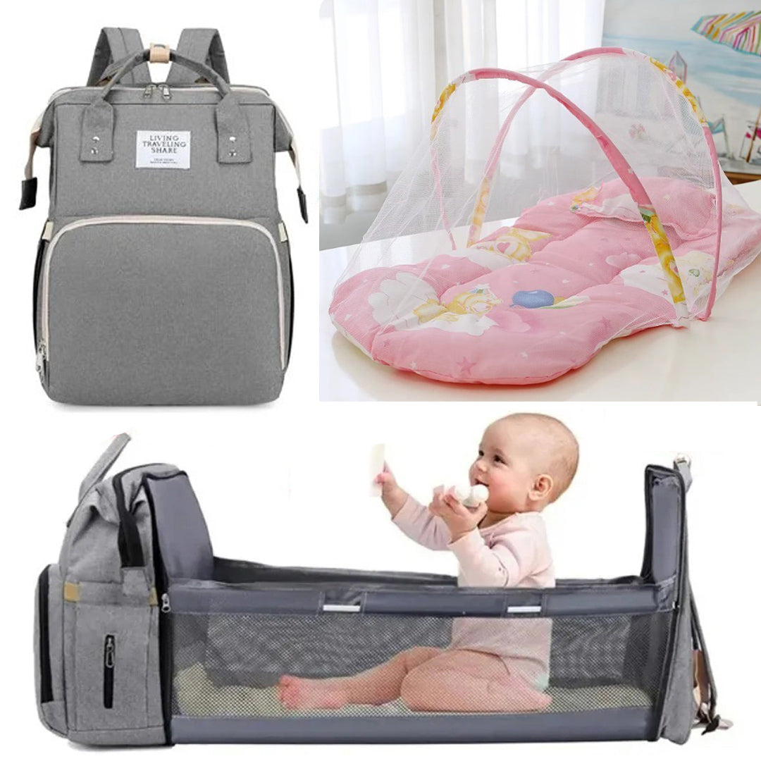 Pañalera con cambiador + Toldillo mosquitero