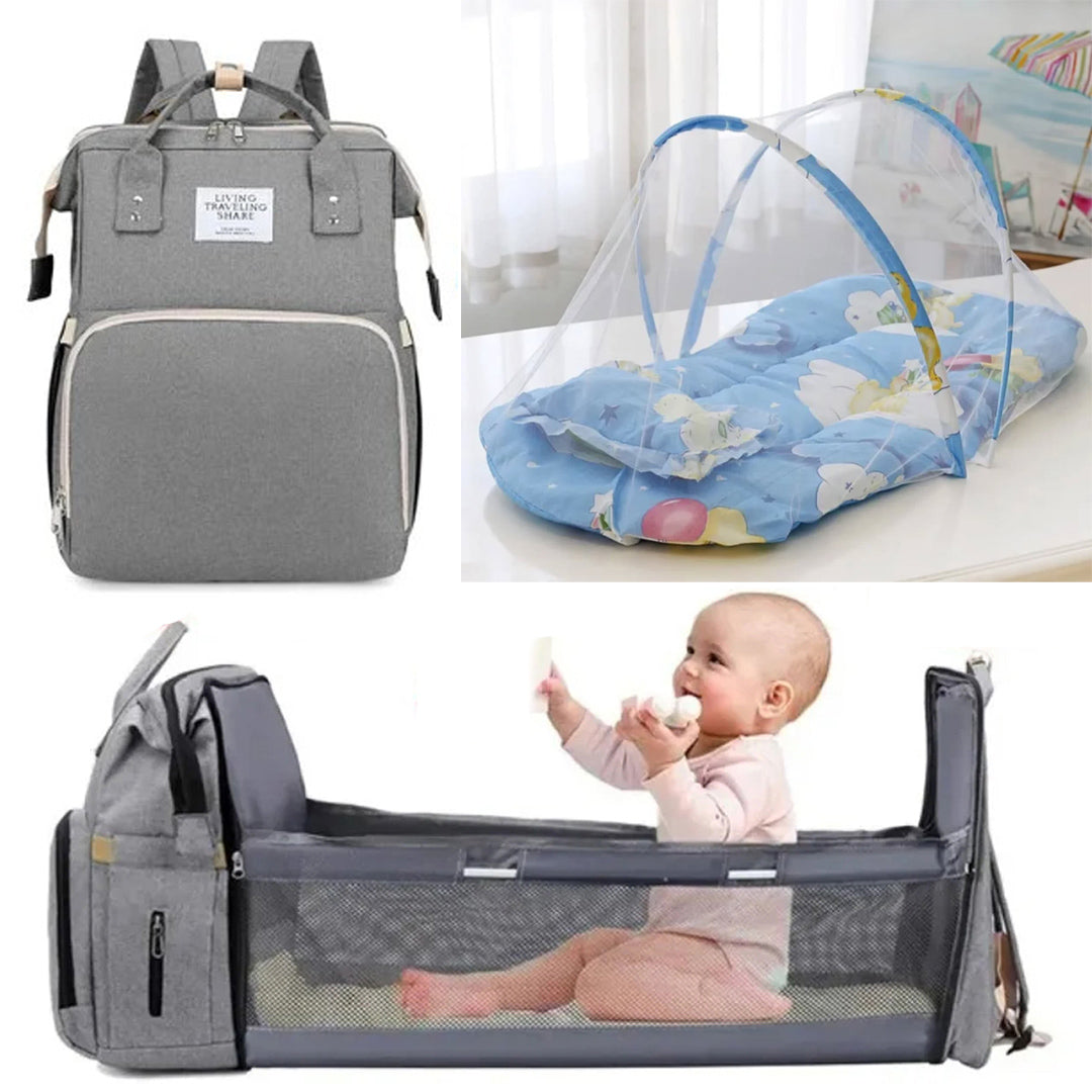 Pañalera con cambiador + Toldillo mosquitero