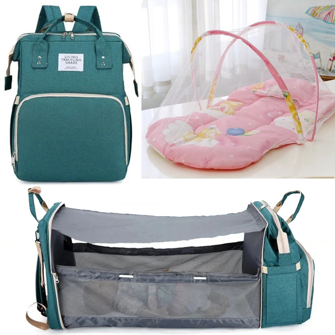 Pañalera con cambiador + Toldillo mosquitero