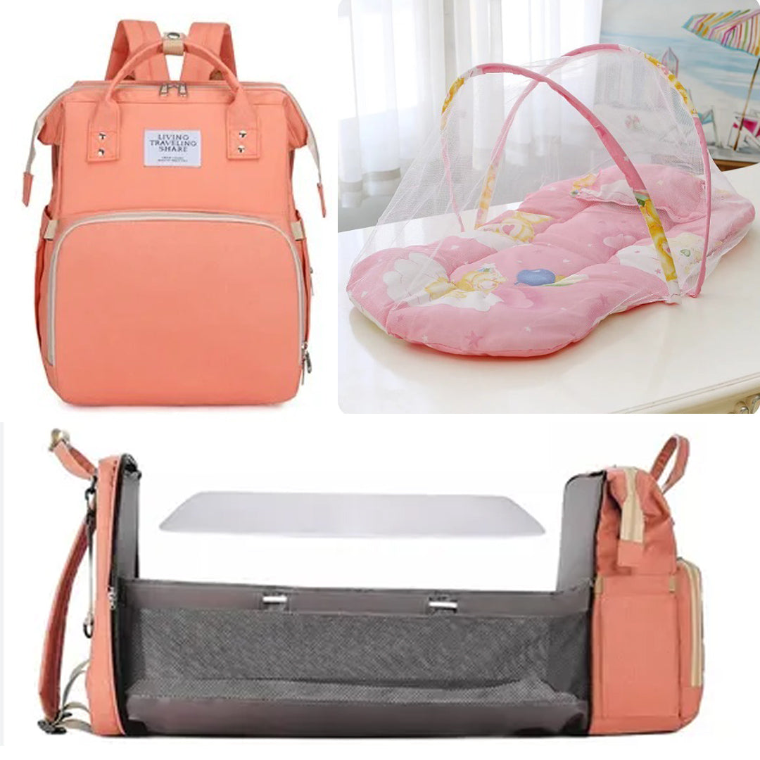 Pañalera con cambiador + Toldillo mosquitero