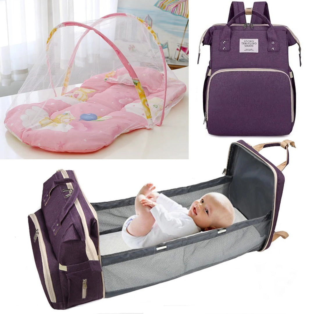 Pañalera con cambiador + Toldillo mosquitero